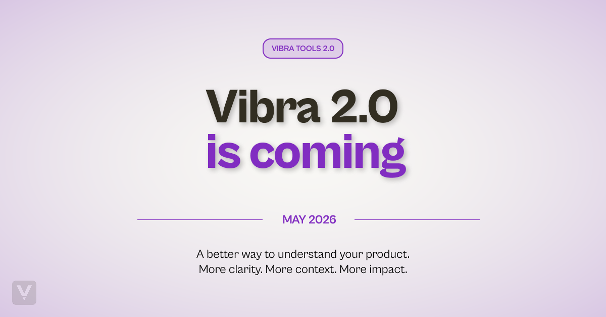 Vibra 2.0 introduces the UX Benchmarking Engine, a system that analyzes SaaS and ecommerce homepages against thousands of real patterns. It helps users understand conversion signals, UX heuristics, and key friction points — launching this May alongside a new dashboard, saved reports, PDF export, and deeper UX insights.
